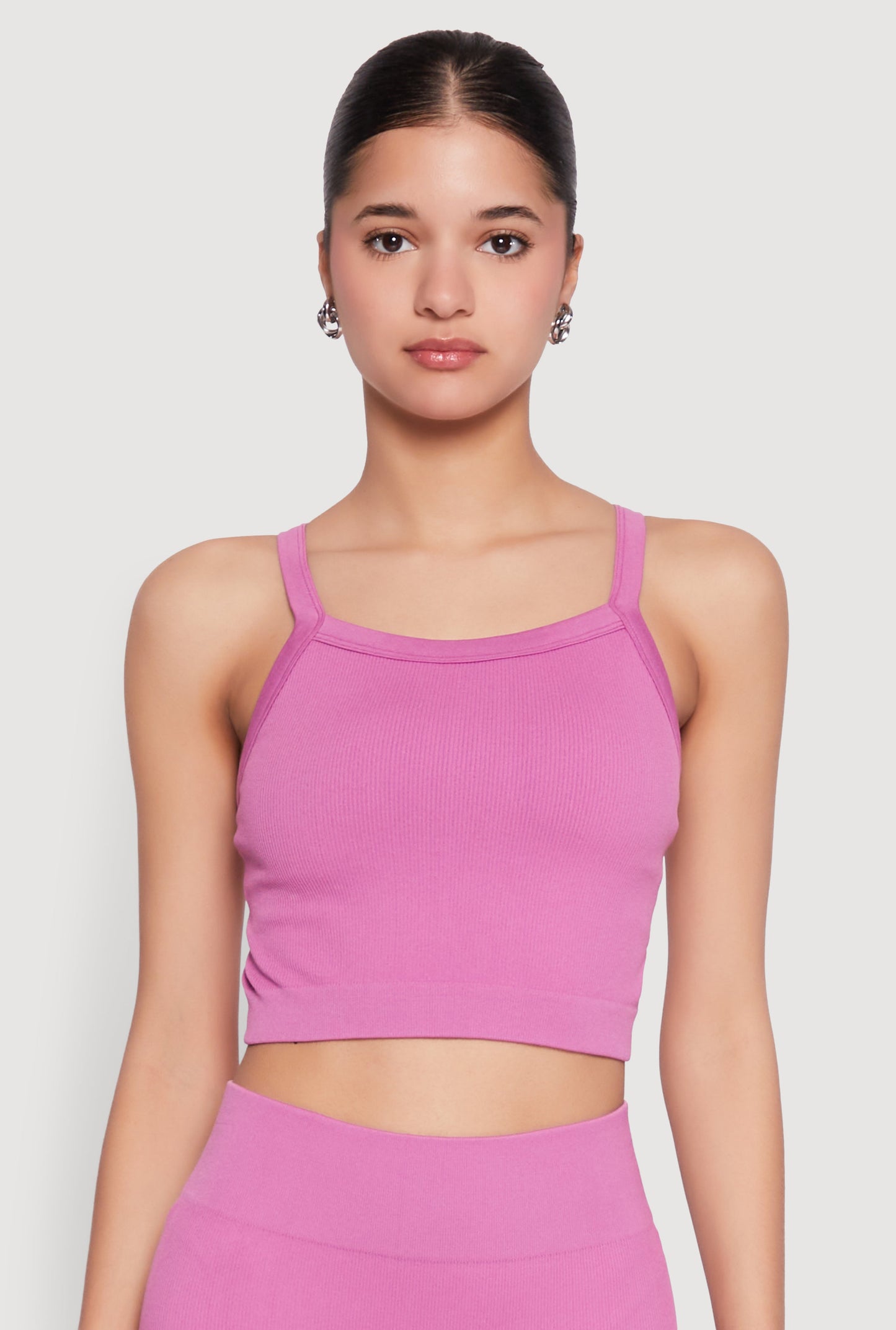 Criss Cross Caged Back Cropped Cami