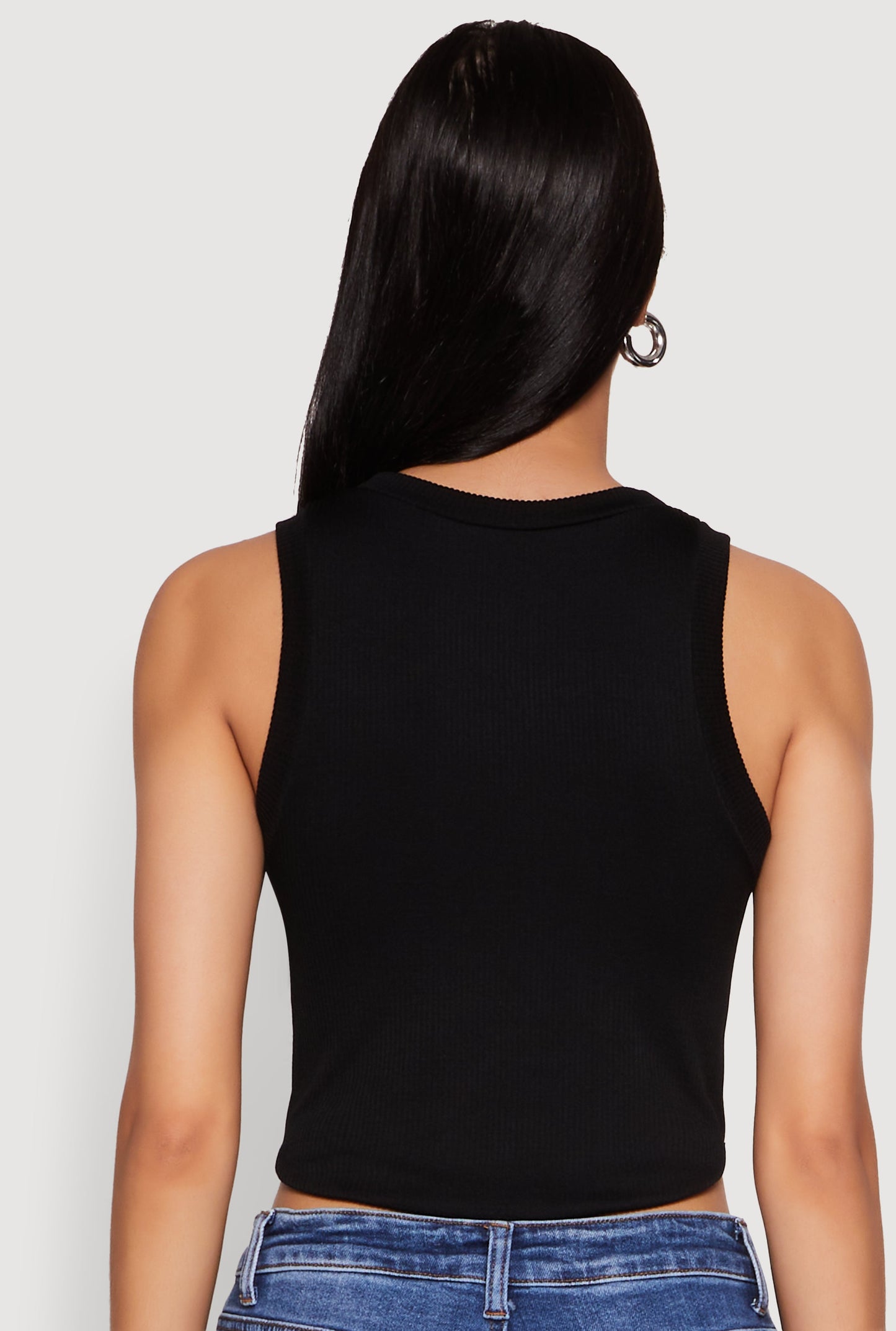 Seamless Crew Neck Cropped Tank Top