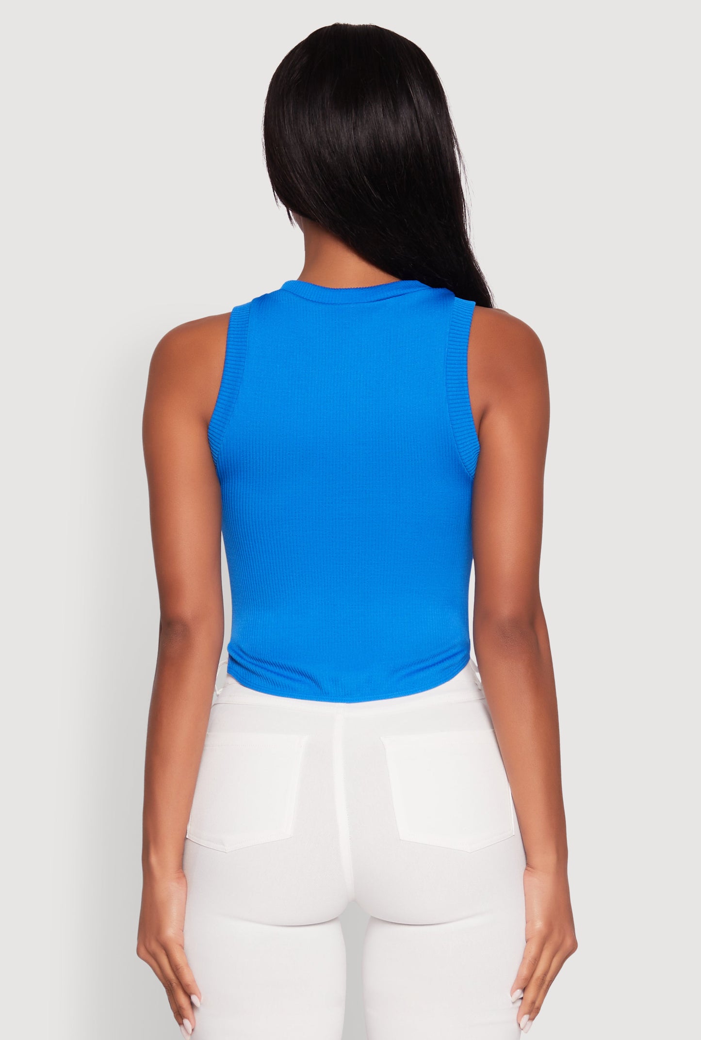Seamless Crew Neck Cropped Tank Top