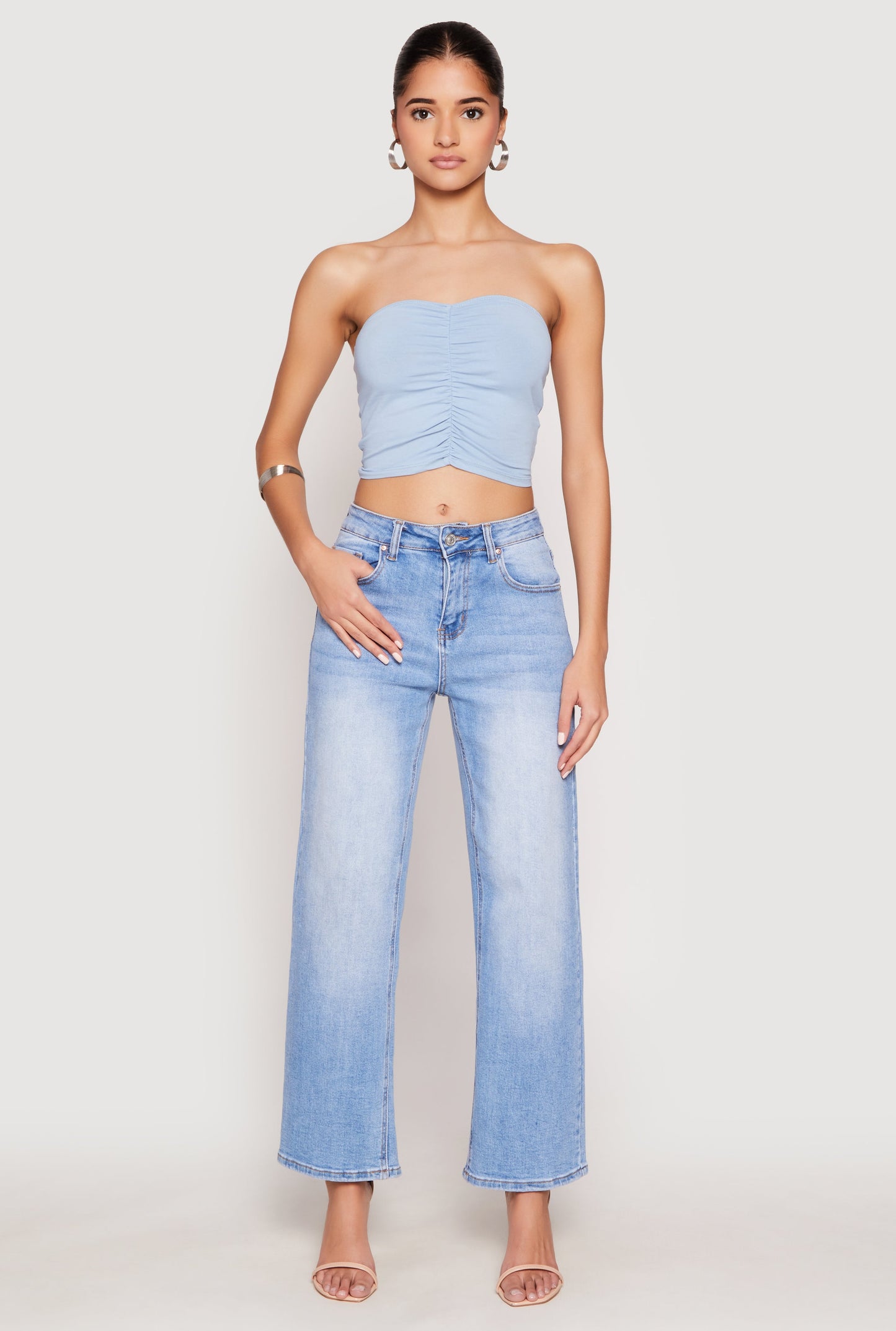 Ruched Front Tube Top
