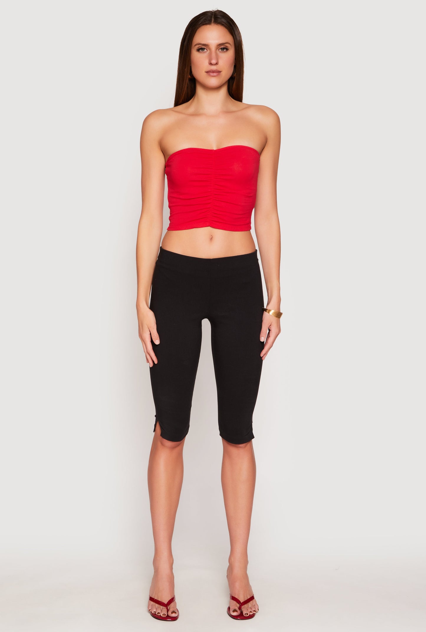 Ruched Front Tube Top
