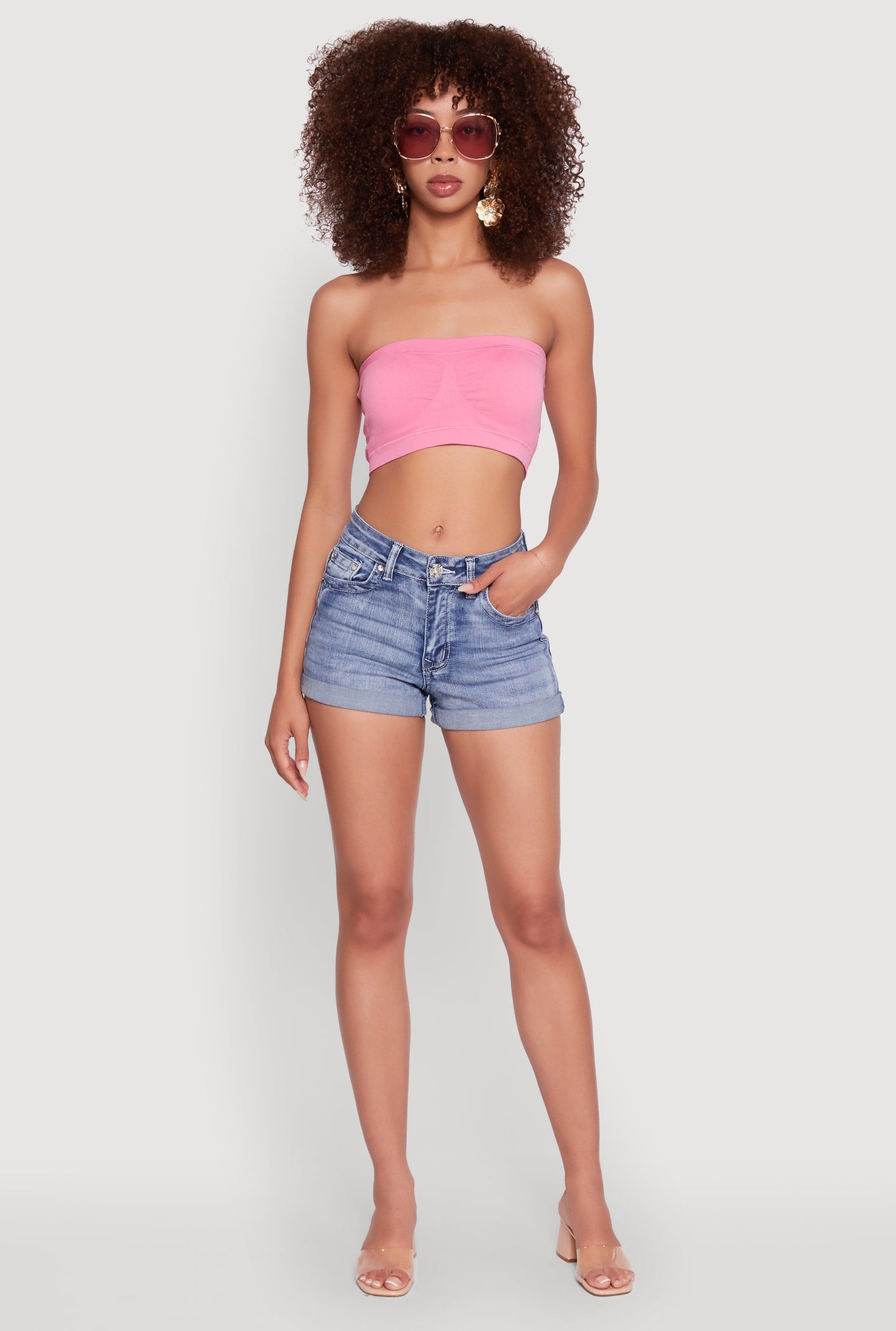 Trendy Seamless Ruched Front Bandeau