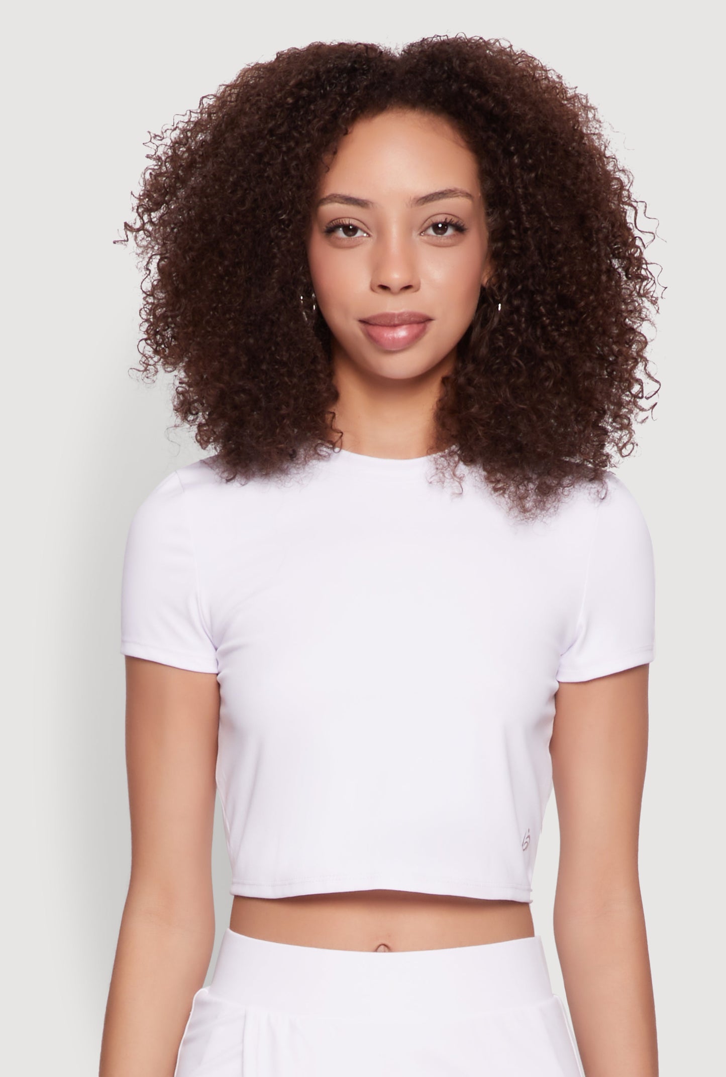 Cut Out Back Crew Neck Crop Top