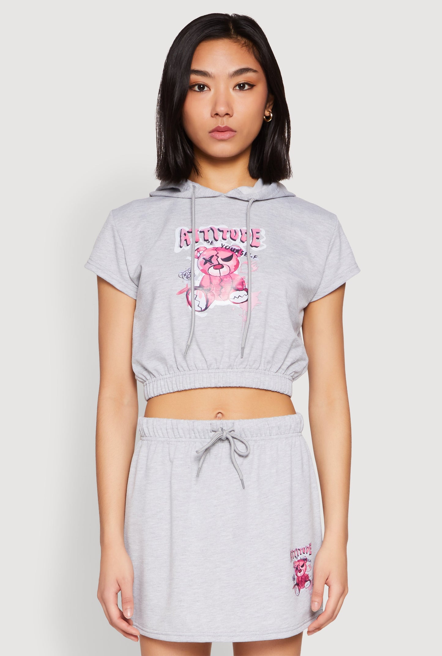 Attitude Be Yourself Short Sleeve Hoodie