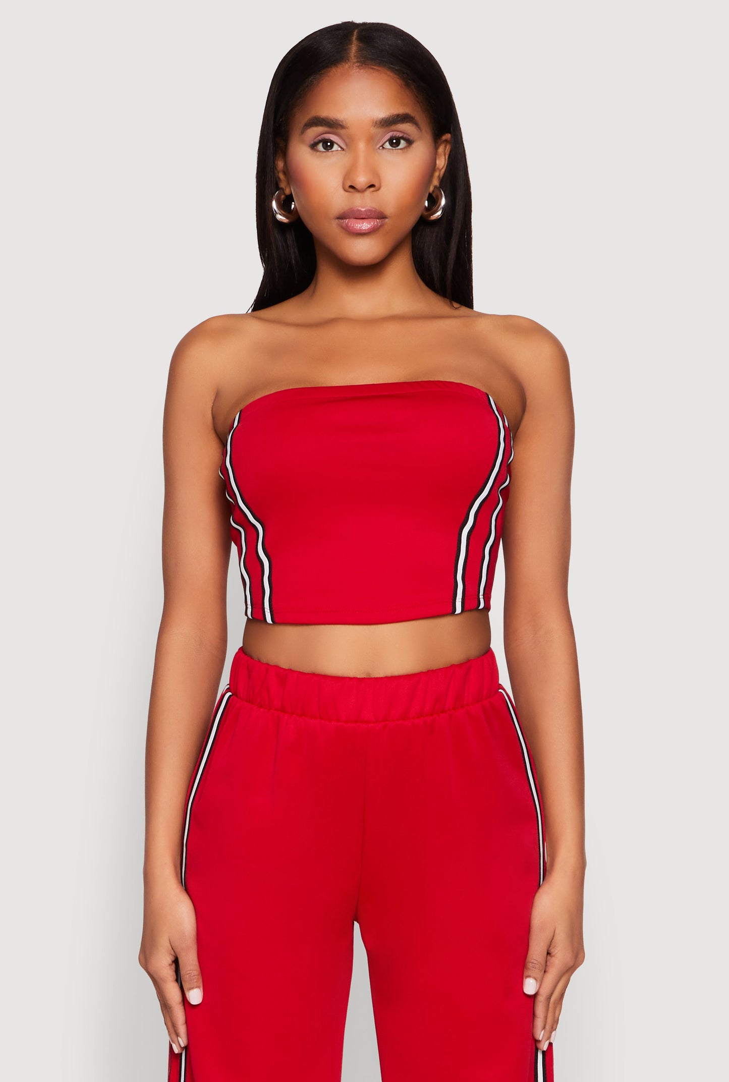 Side Varsity Stripe Tube Top