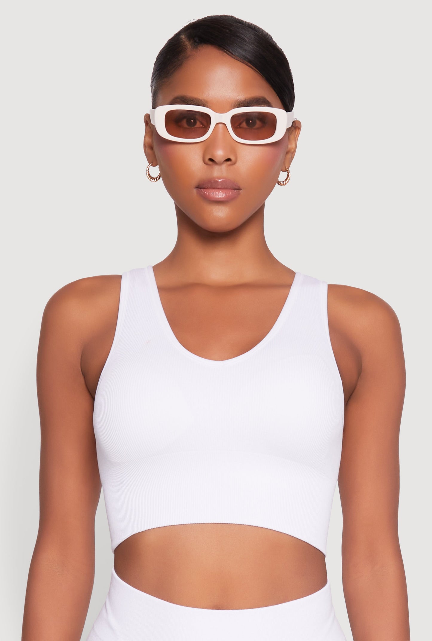 Seamless V Neck Active Crop Top