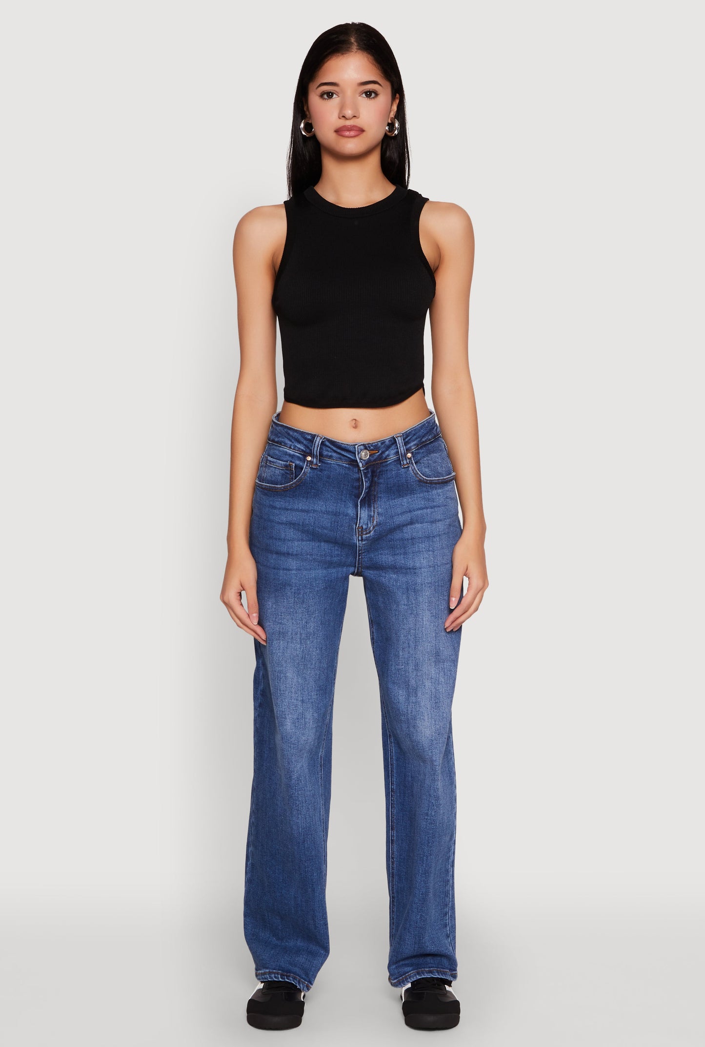 Seamless Crew Neck Cropped Tank Top