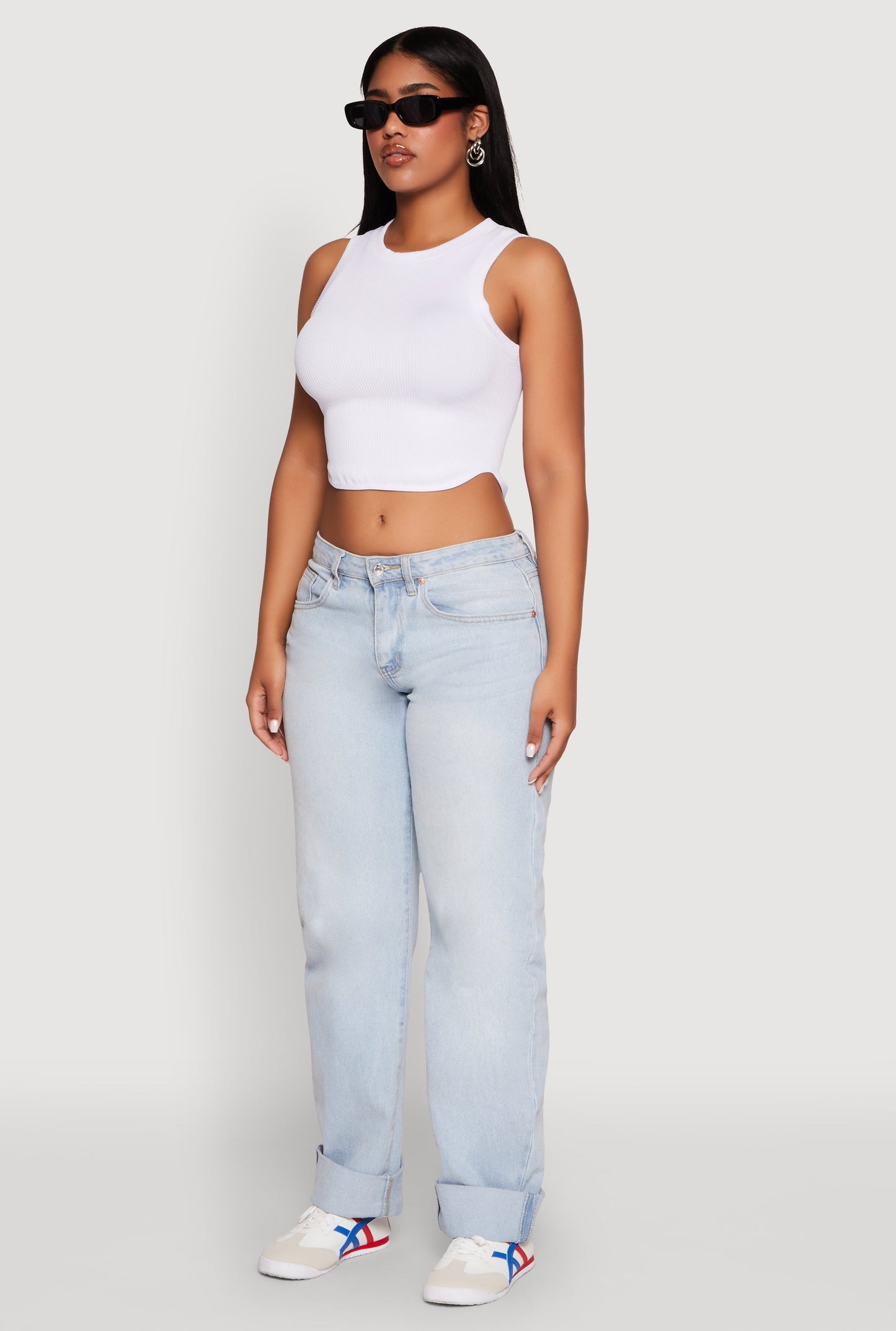 Seamless Crew Neck Cropped Tank Top
