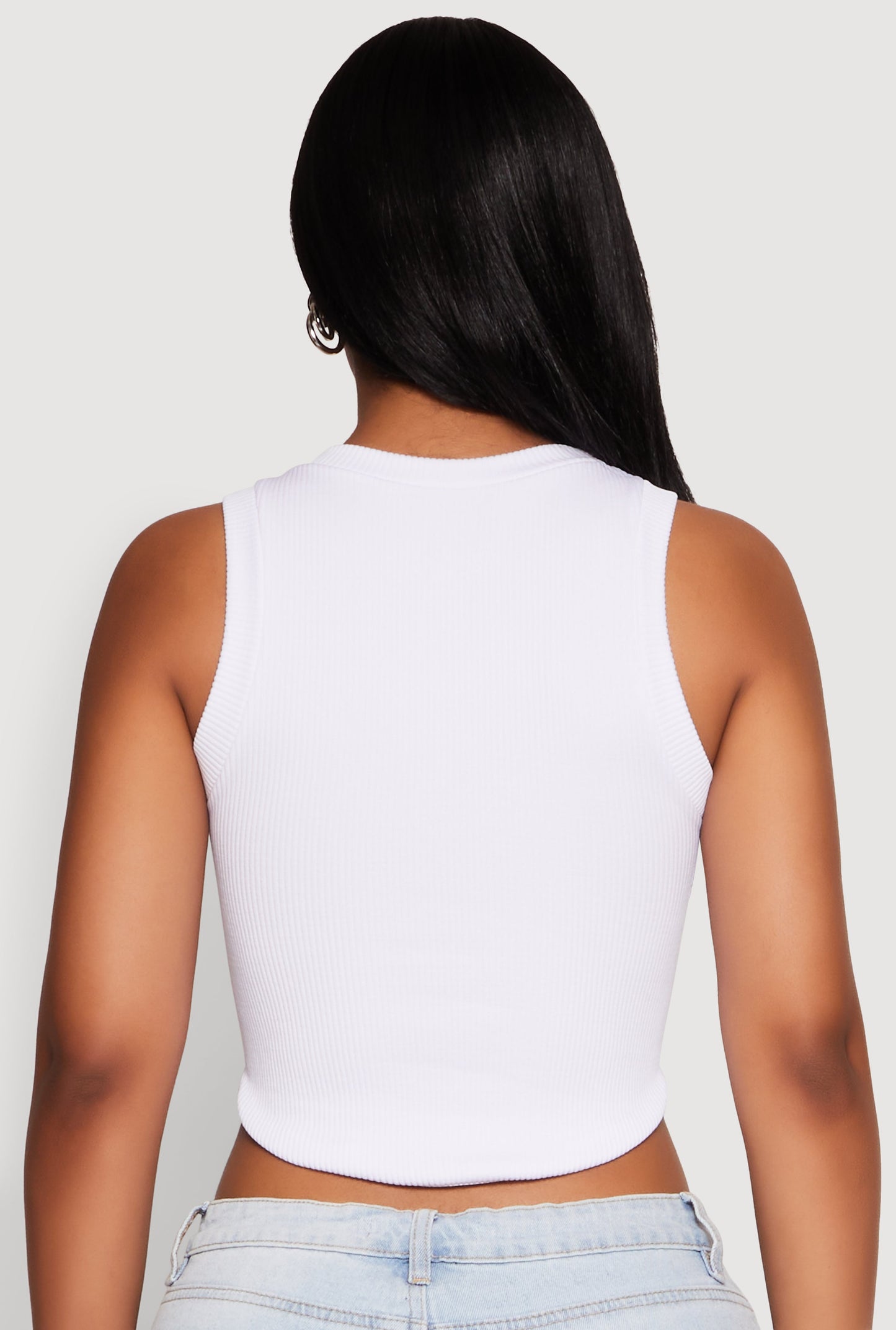 Seamless Crew Neck Cropped Tank Top