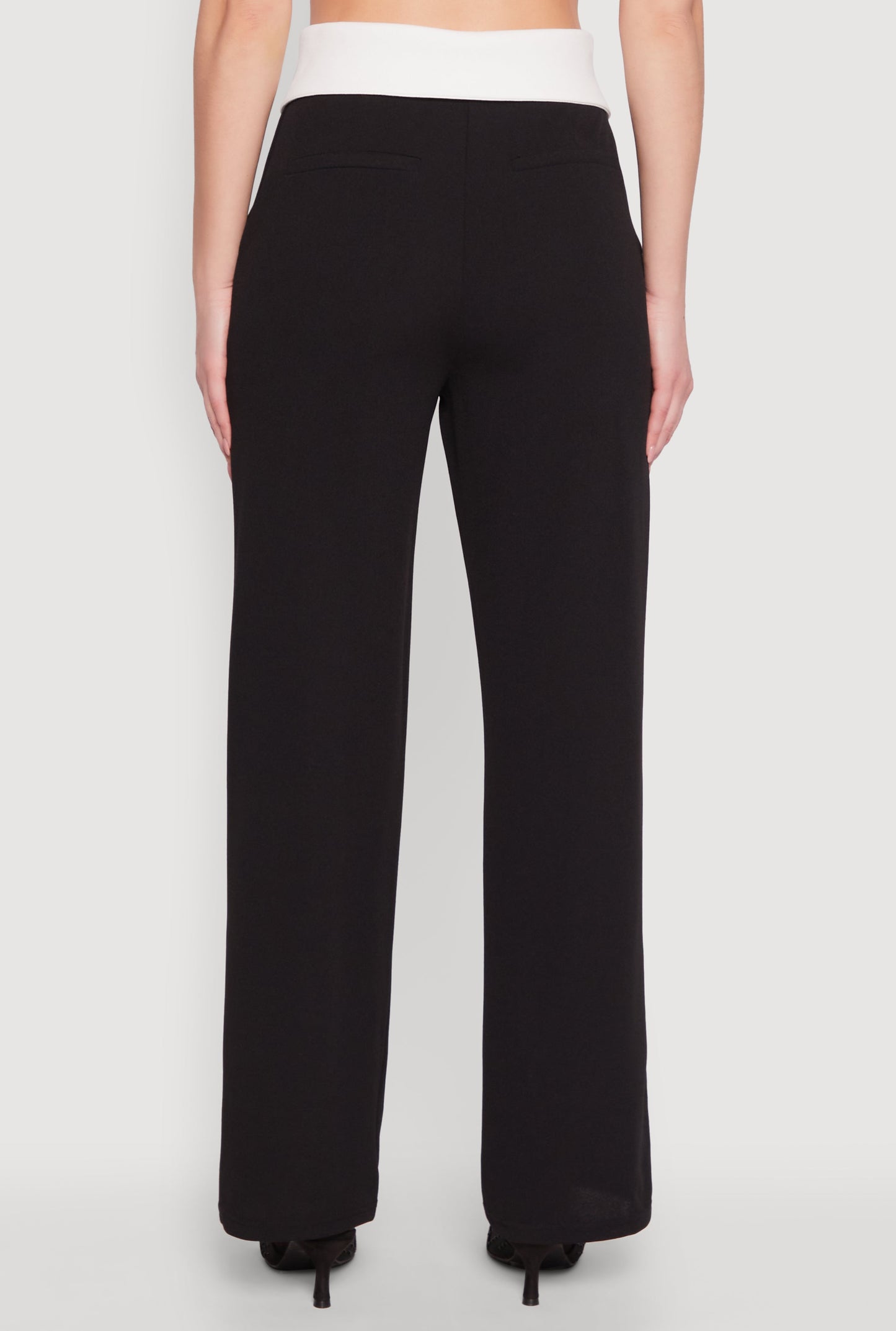 Fold Over Pintuck Dress Pants