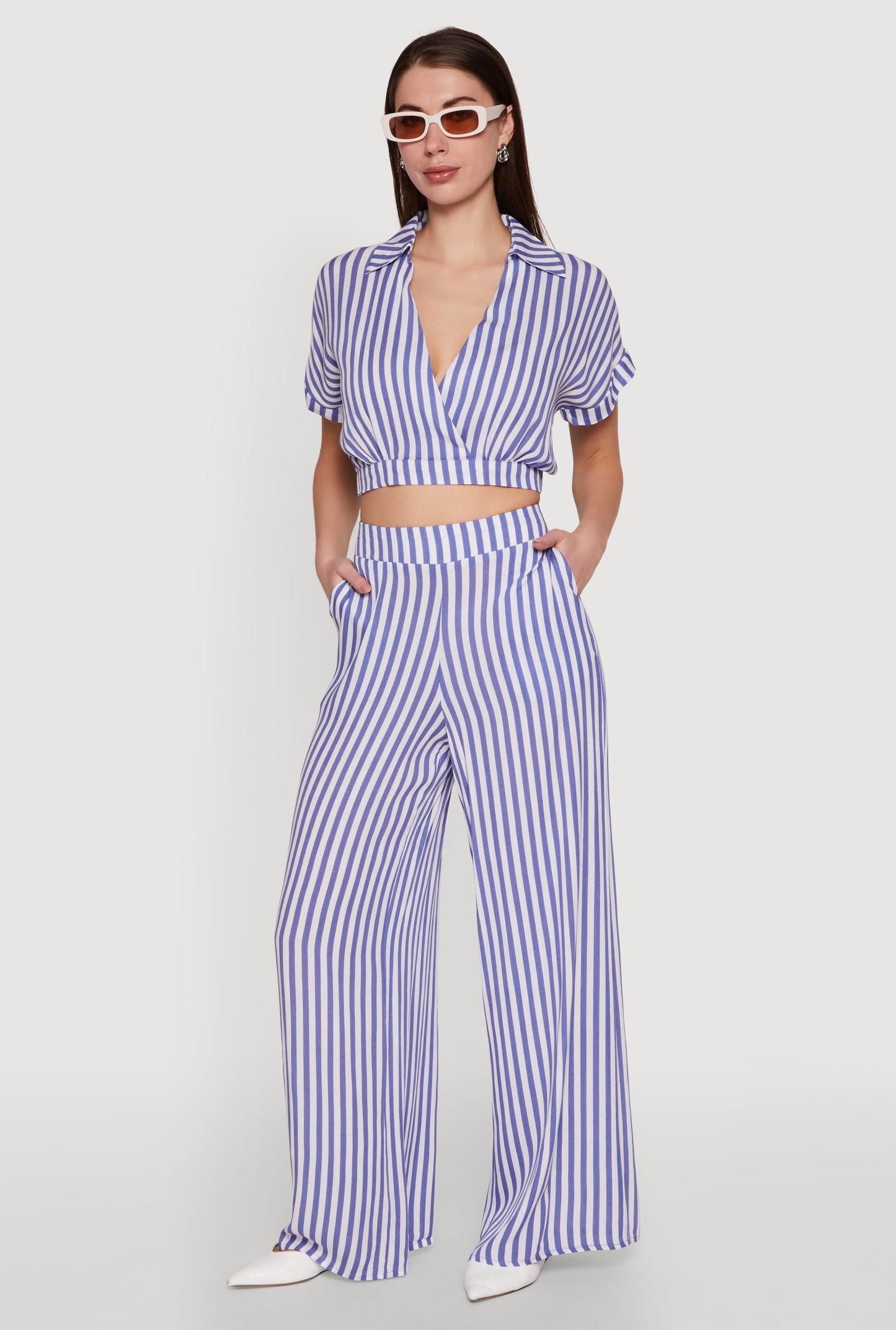 Striped Wide Leg Palazzo Pants