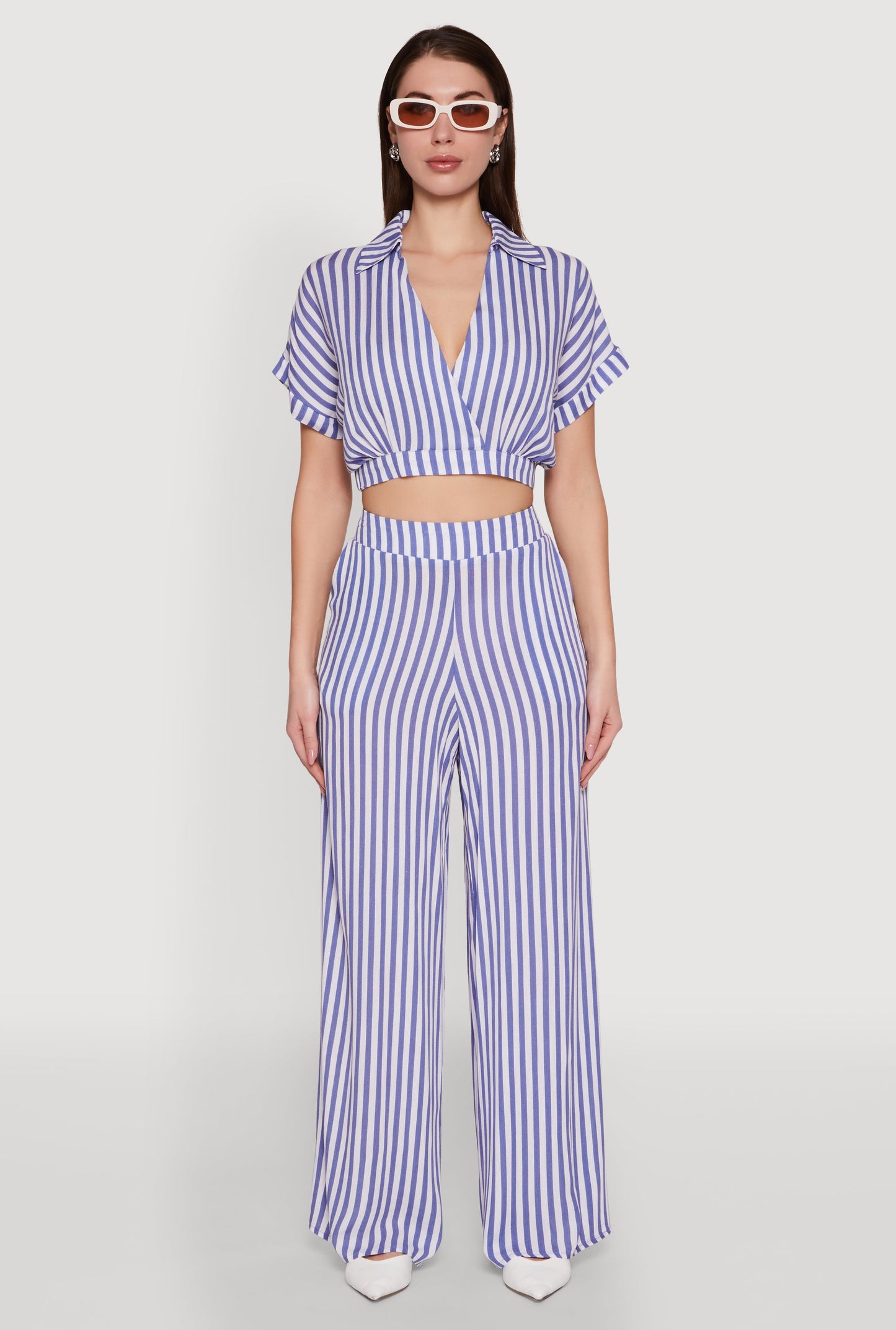 Striped Wide Leg Palazzo Pants