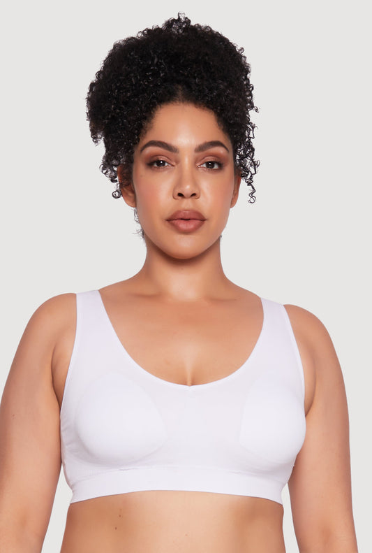Plus Size Seamless Sports Bra with Removable Padding