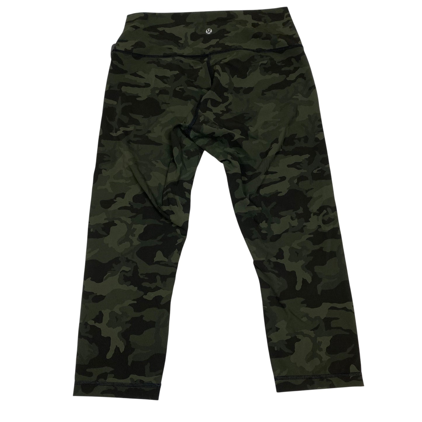 Athletic Leggings Capris Designer By Lululemon In Camouflage Print, Size:M